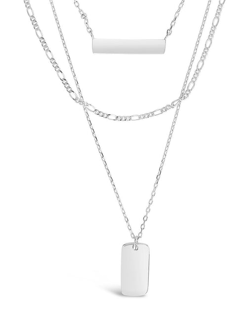 Load image into Gallery viewer, Triple Layered Bar Necklace by Sterling Forever
