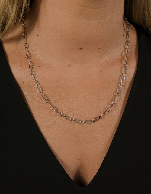 Load image into Gallery viewer, Textured Oval Link Chain by Sterling Forever
