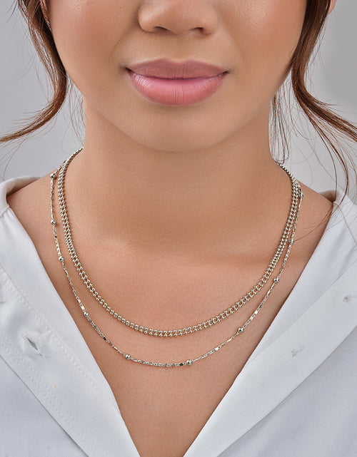 Load image into Gallery viewer, Layered Beaded Chain Necklace by Sterling Forever
