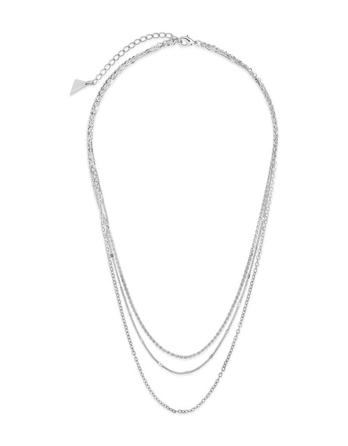 Load image into Gallery viewer, Dainty Three Layer Chain Necklace by Sterling Forever
