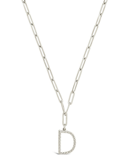 Load image into Gallery viewer, Braided Initial Pendant Necklace by Sterling Forever
