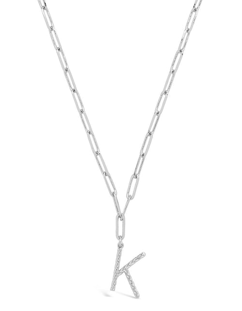 Load image into Gallery viewer, Braided Initial Pendant Necklace by Sterling Forever
