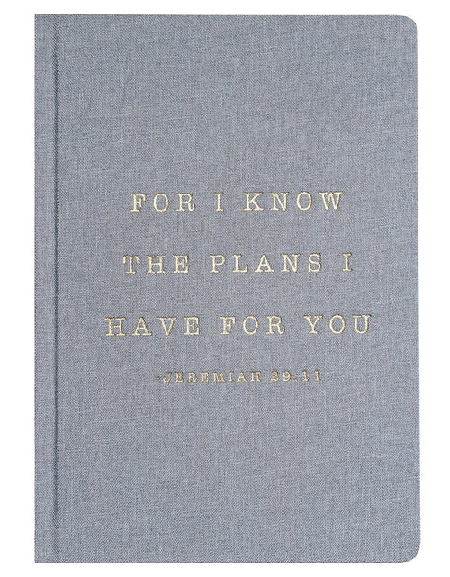 Load image into Gallery viewer, For I Know The Plans I Have For You Fabric Journal by Sweet Water Decor
