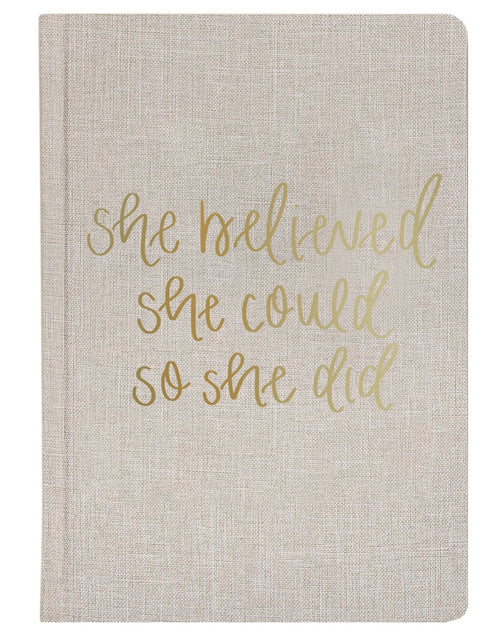 Load image into Gallery viewer, She Believed She Could Fabric Journal by Sweet Water Decor
