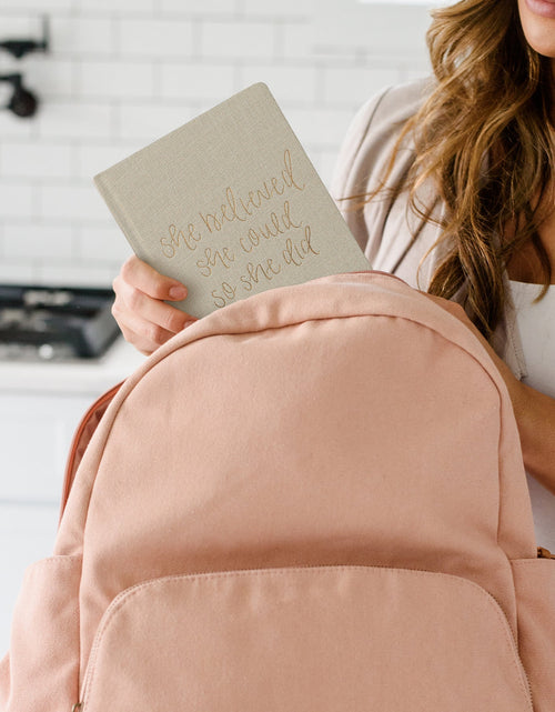 Load image into Gallery viewer, She Believed She Could Fabric Journal by Sweet Water Decor
