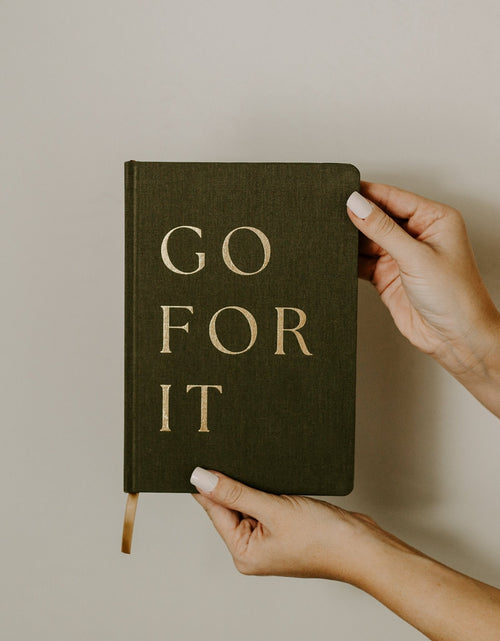 Load image into Gallery viewer, Go For It Fabric Journal by Sweet Water Decor
