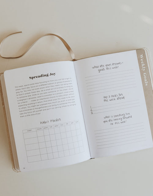 Load image into Gallery viewer, Inspirational Productivity Journal: You Are Strong &amp; Courageous by Sweet Water Decor
