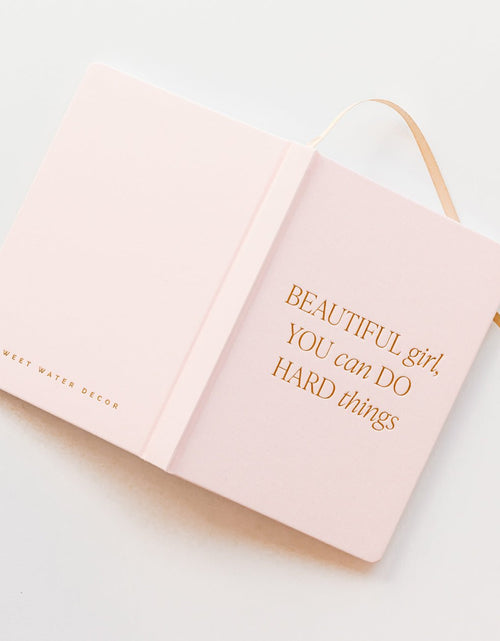 Load image into Gallery viewer, Beautiful Girl Fabric Journal by Sweet Water Decor
