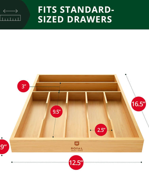 Load image into Gallery viewer, Silverware tray 7 Slots by Royal Craft Wood
