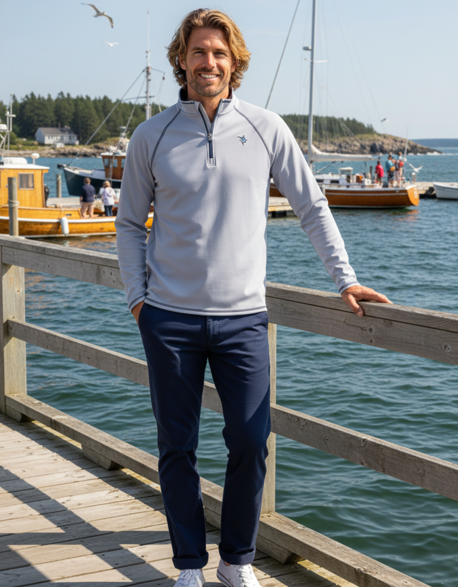 New Harbor Quarter Zip Effortless Comfort