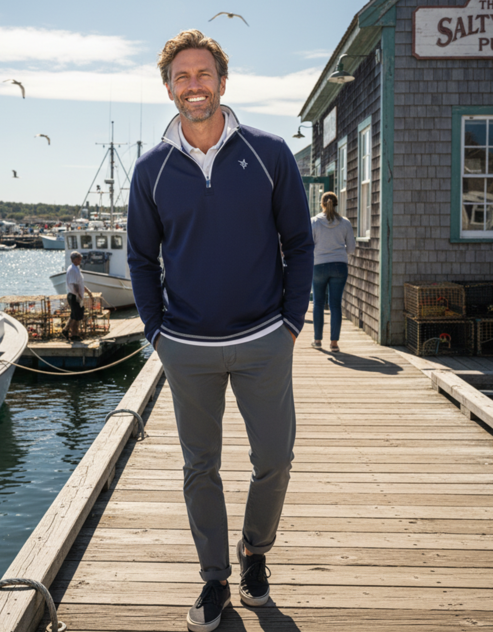 New Harbor Quarter Zip Effortless Comfort
