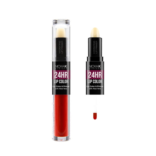 Load image into Gallery viewer, NICKA K 24HR Lip Color and Primer - #02 Crimson
