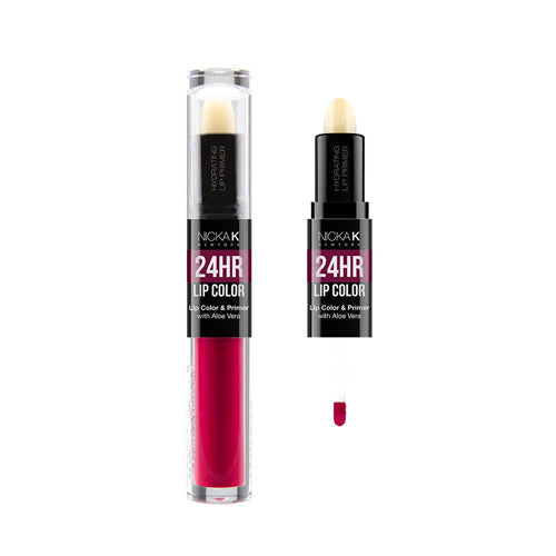 Load image into Gallery viewer, NICKA K 24HR Lip Color and Primer - #03 Amaranth
