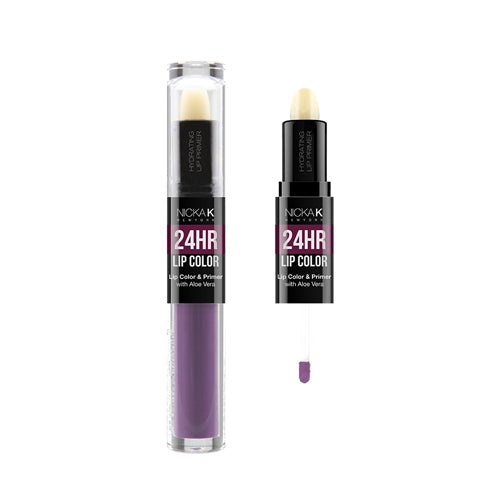 Load image into Gallery viewer, NICKA K 24HR Lip Color and Primer - #06 Deep Lilac
