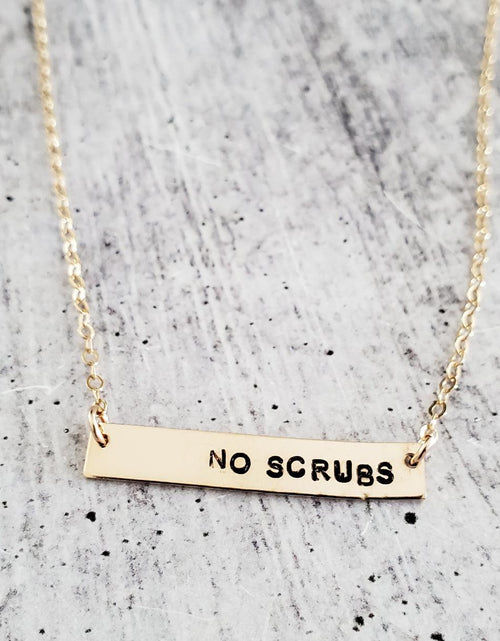Load image into Gallery viewer, NO SCRUBS Bar Necklace by Salt and Sparkle
