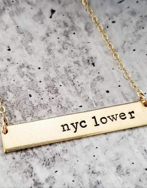Load image into Gallery viewer, NO SCRUBS Bar Necklace by Salt and Sparkle
