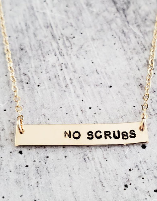 Load image into Gallery viewer, NO SCRUBS Bar Necklace by Salt and Sparkle
