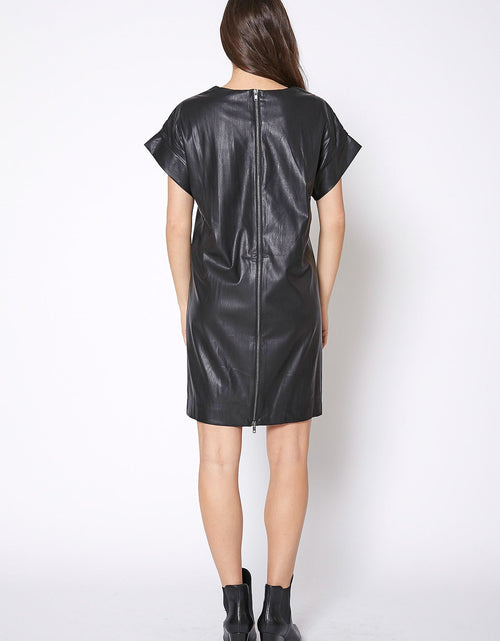Load image into Gallery viewer, Women's Black PU Leather Dress by Shop at Konus
