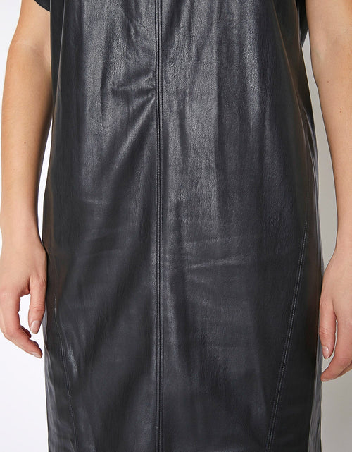 Load image into Gallery viewer, Women's Black PU Leather Dress by Shop at Konus
