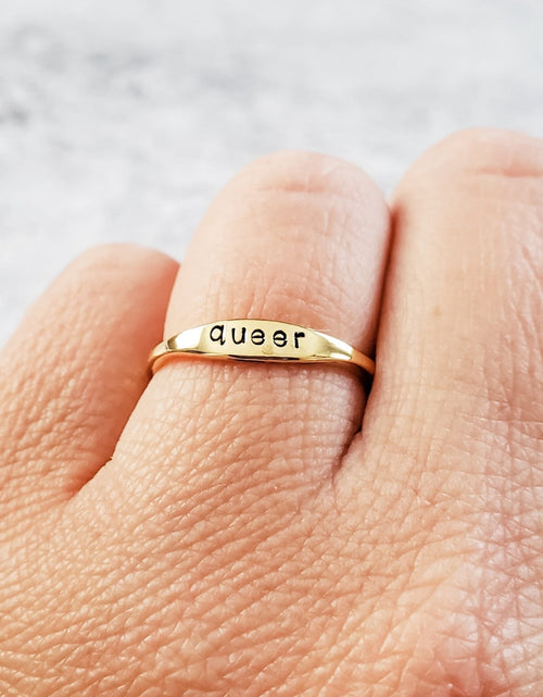 Load image into Gallery viewer, NOPE Dainty Gold Ring by Salt and Sparkle
