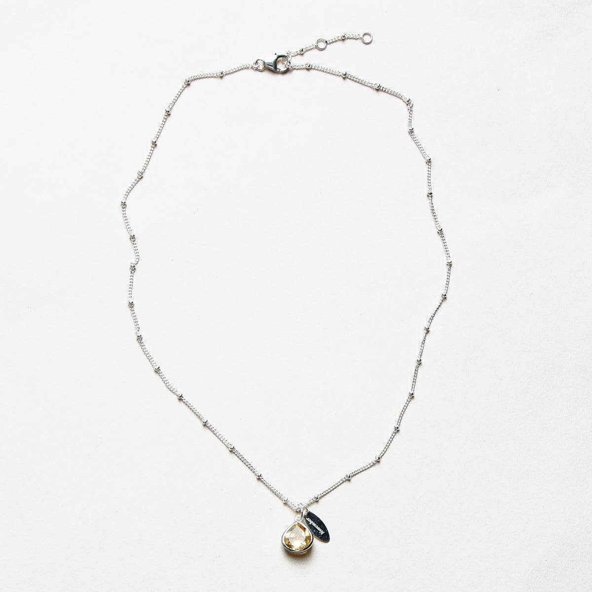 November Citrine Birthstone Necklace by Tiny Rituals