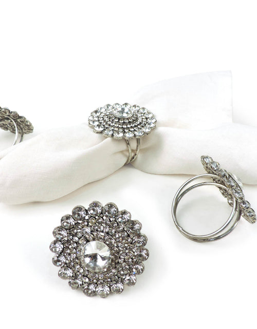 Load image into Gallery viewer, Majestic Napkin Ring in Silver, Set of 4 by Trunkin
