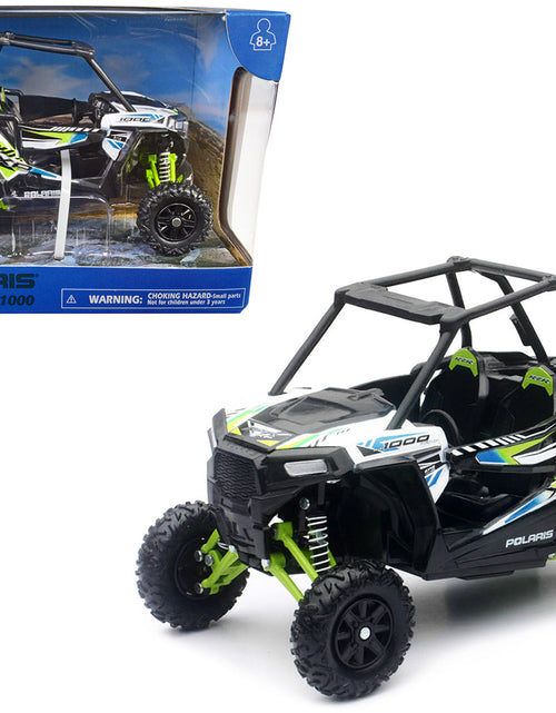 Load image into Gallery viewer, Polaris RZR XP 1000 Dune Buggy White Lightning and Bright Green 1/18 Diecast Model by New Ray
