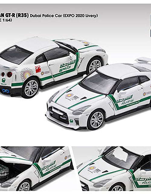Load image into Gallery viewer, Nissan GT-R (R35) White Dubai Police "EXPO 2020" Livery Limited Edition to 720 pieces Worldwide 1/64 Diecast Model Car by Era Car
