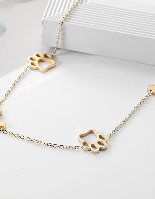 Load image into Gallery viewer, Puppy Paw and Bone Necklace by Furr Baby Gifts
