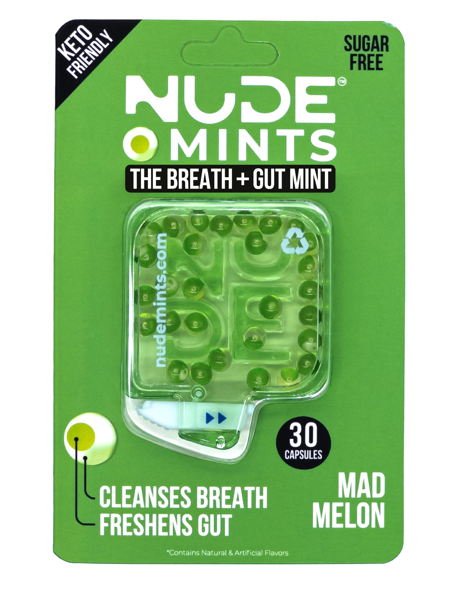 Dual Action Liquid Mint Capsules - Mad Melon (Flavor) by NUDE MINTS