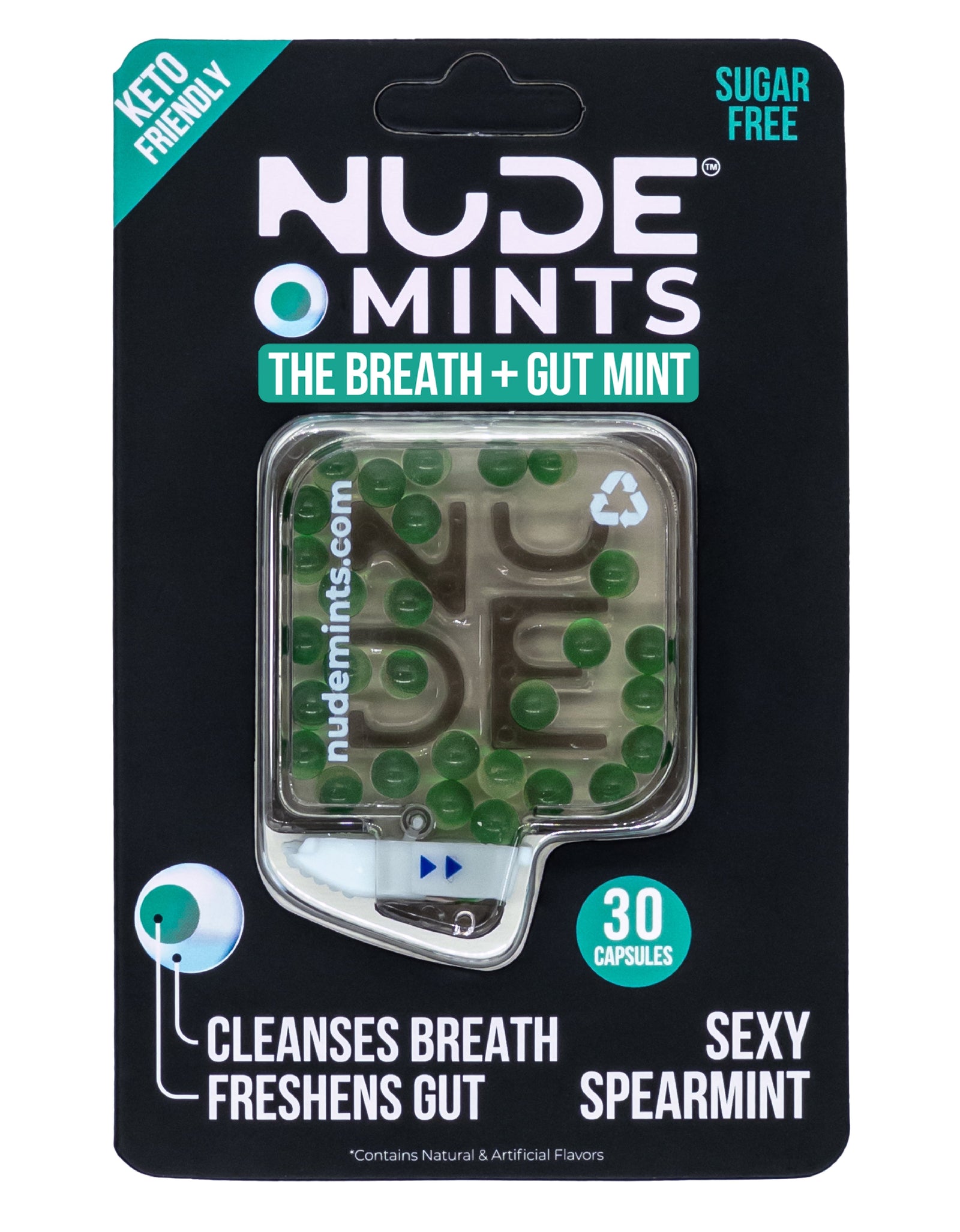 Dual Action Liquid Mint Capsules - Sexy Spearmint (Flavor) by NUDE MINTS