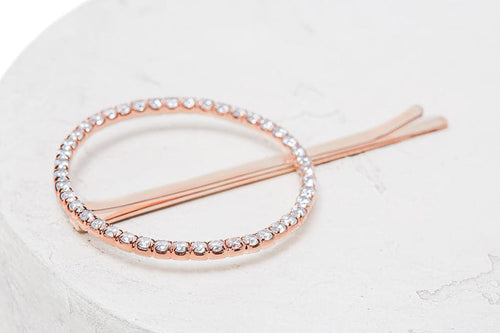 Load image into Gallery viewer, NuMe Open Circle Hair Pin - Rose Gold by NuMe

