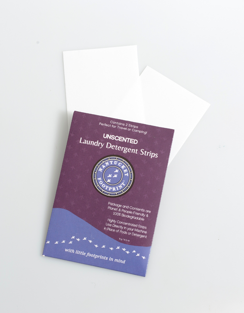 Load image into Gallery viewer, Travel Laundry Detergent Strips - 2 Strip Packs - Set of 6 - (12 Total Strips) by Nantucket Spider &amp; Nantucket Footprint

