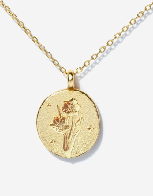 Load image into Gallery viewer, Narcissus Birth Flower Necklace - Dec by Little Sky Stone
