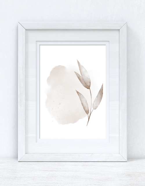 Load image into Gallery viewer, Natural Watercolour Leaves 4 Bedroom Home Wall Decor Print by WinsterCreations™ Official Store
