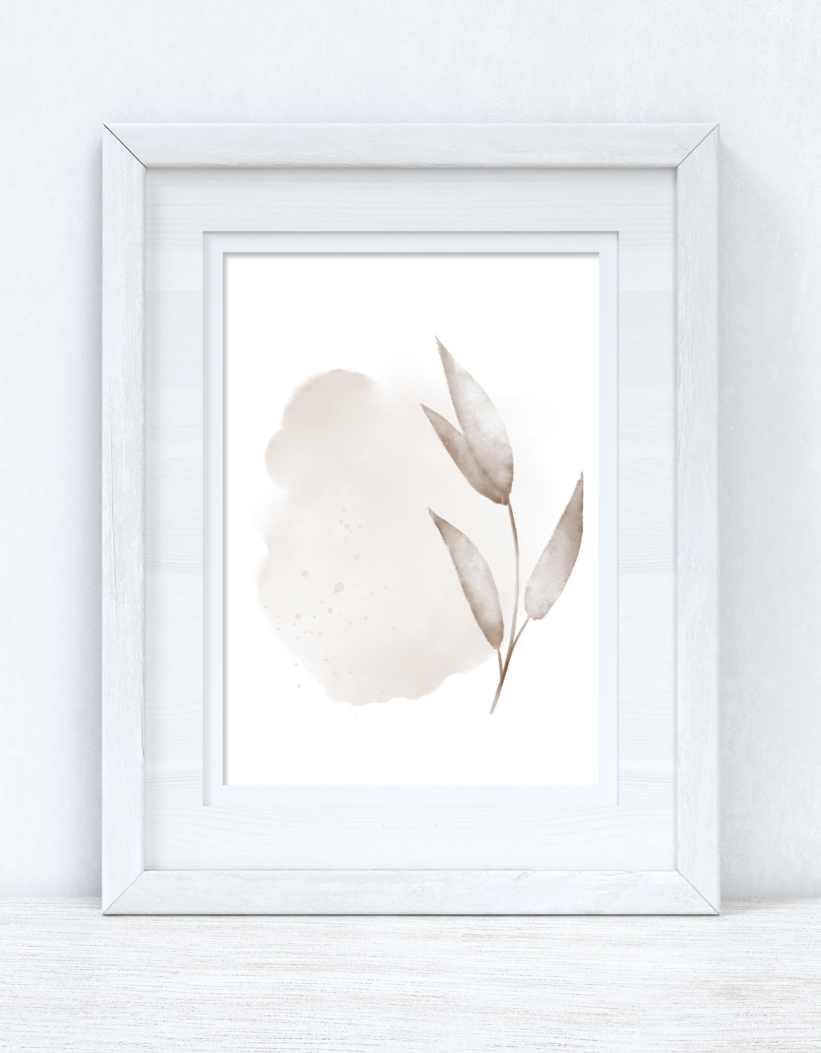 Natural Watercolour Leaves 4 Bedroom Home Wall Decor Print by WinsterCreations™ Official Store