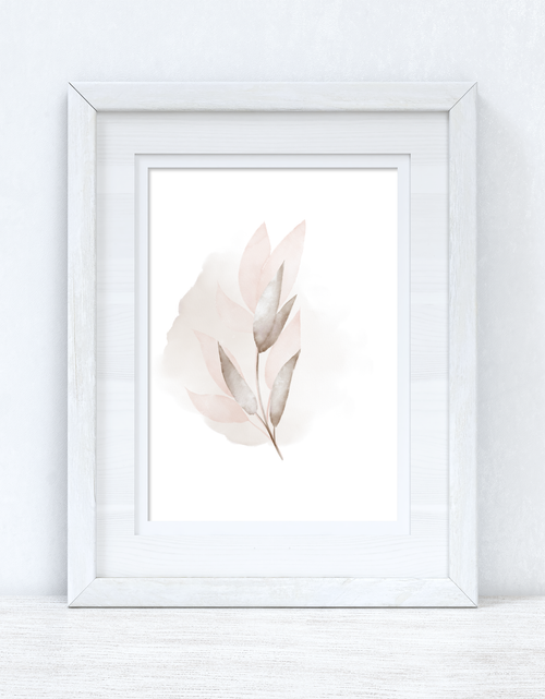 Load image into Gallery viewer, Natural Watercolour Leaves 6 Bedroom Home Wall Decor Print by WinsterCreations™ Official Store
