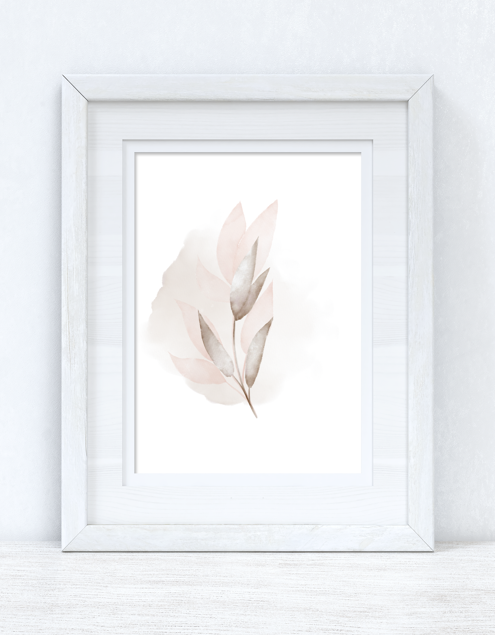 Natural Watercolour Leaves 6 Bedroom Home Wall Decor Print by WinsterCreations™ Official Store