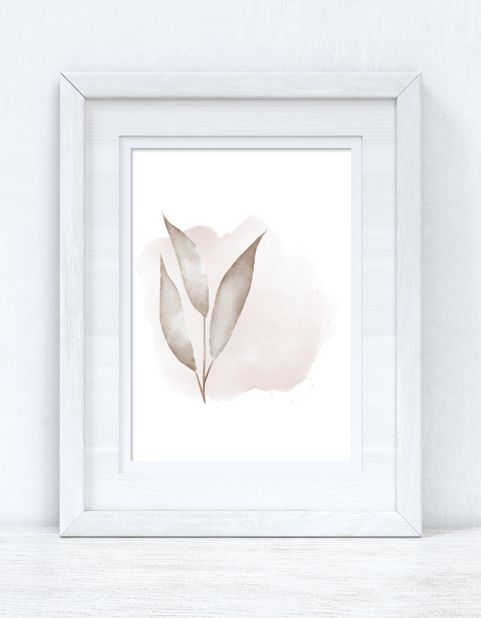 Natural Watercolour Leaves 7 Bedroom Home Wall Decor Print by WinsterCreations™ Official Store