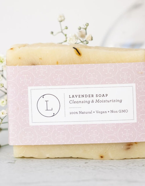Load image into Gallery viewer, Lavender Soap Bar, Natural Handmade Soap, Vegan Skincare gift by Lizush
