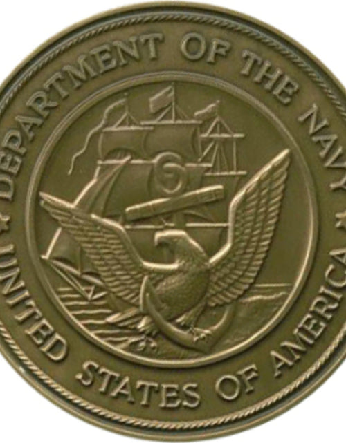 Load image into Gallery viewer, Navy Service Medallion, Brass Navy Medallion by The Military Gift Store
