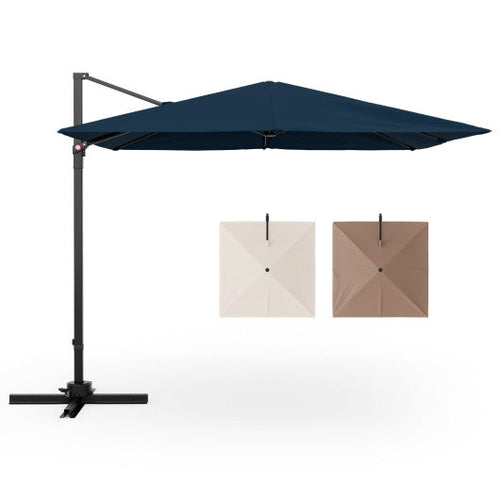 Load image into Gallery viewer, 9.5 Feet Square Patio Cantilever Umbrella with 360° Rotation-Navy
