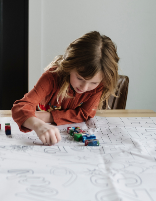 Load image into Gallery viewer, New Year 2024 Coloring Tablecloth by Creative Crayons Workshop
