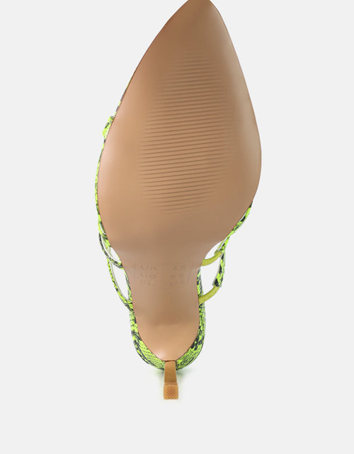 Load image into Gallery viewer, nightclub ready strappy stiletto heel sandals by London Rag
