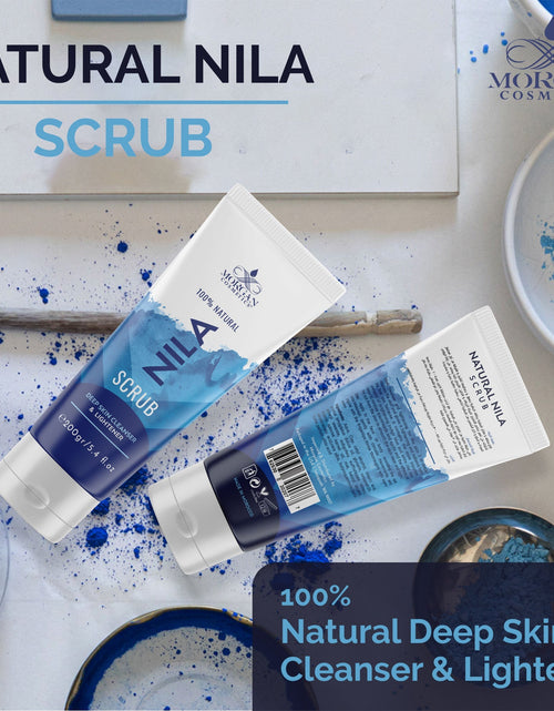 Load image into Gallery viewer, Blue Nila Scrub 100% Natural Deep Skin Cleanser &amp; Lightener 160 gram / 5.64 fl oz by Morgan Cosmetics
