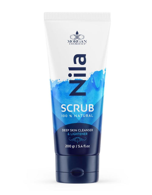 Load image into Gallery viewer, Blue Nila Scrub 100% Natural Deep Skin Cleanser &amp; Lightener 160 gram / 5.64 fl oz by Morgan Cosmetics
