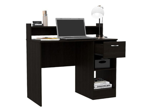 Load image into Gallery viewer, Charlotte Computer Desk, Two Shelves, One  Drawer by FM FURNITURE

