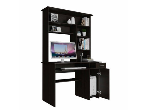Load image into Gallery viewer, Weston Two Writing Computer Desk, Hutch, Two Drawers, Six Shelves by FM FURNITURE
