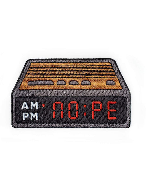 Load image into Gallery viewer, Nope Alarm Clock Patch by Kolorspun
