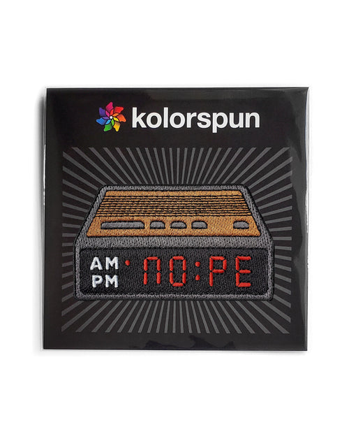Load image into Gallery viewer, Nope Alarm Clock Patch by Kolorspun
